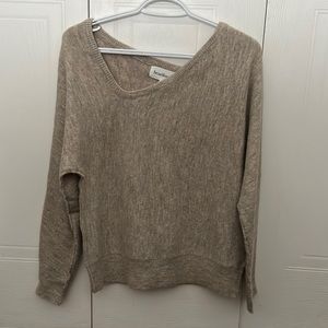 Heart loom asymmetrical sweater